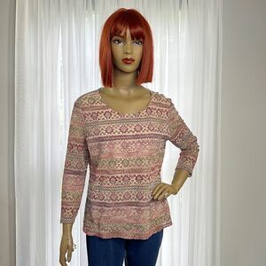 Jaipur Beautiful Knit Overlay Top XL